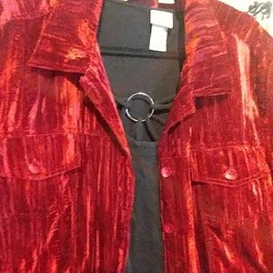 Appsrenza NWOT 2XLG Crush velvet jacket only